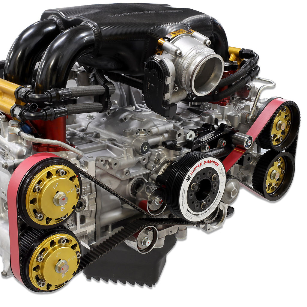 IAG Timing Guide, Comp Tensioner & Red Racing Timing Belt Kit - Subaru WRX 2002-2014 / STi 2004-2021 / LGT 2005-2012 / FXT 2004-2013