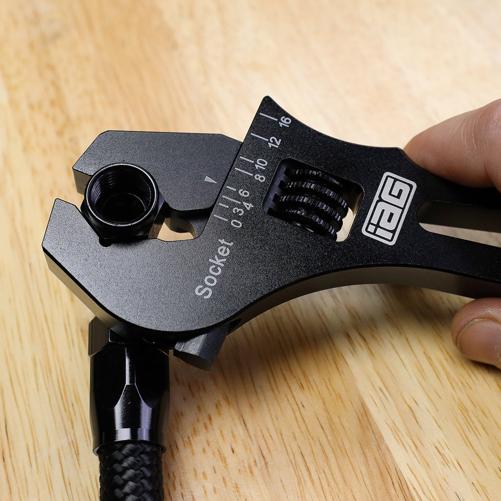 IAG Aluminum Adjustable AN Wrench for 3AN - 16AN Fittings - Universal