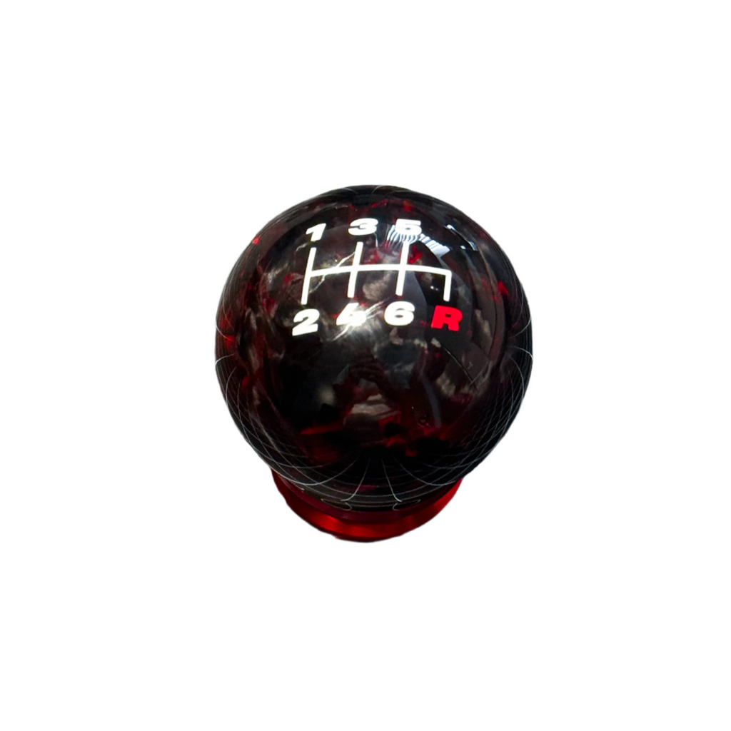 Compressive Tuning Red Forged Carbon Fiber Shift Knob (M12x1.25mm w/ M10 adapter) - Most Subaru Models