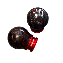 Load image into Gallery viewer, Compressive Tuning Red Forged Carbon Fiber Shift Knob (M12x1.25mm w/ M10 adapter) - Most Subaru Models