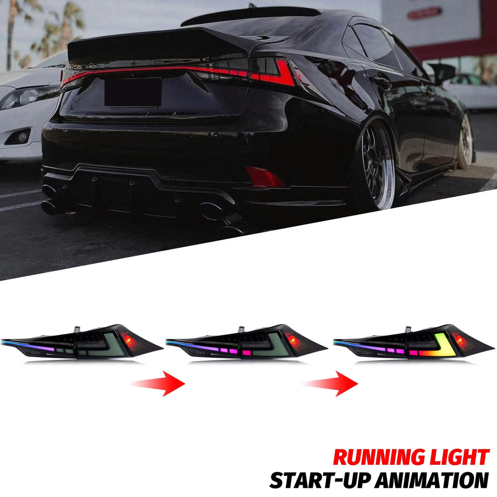Invoke Concepts Tail Lights RGB With Sequential Turn Signal + Animation - Lexus IS 2014-2020