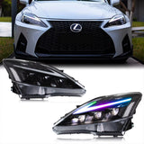 Invoke Concepts RGB HeadLights w/ Sequential Turn Signal + Animation - Lexus IS 2006-2012