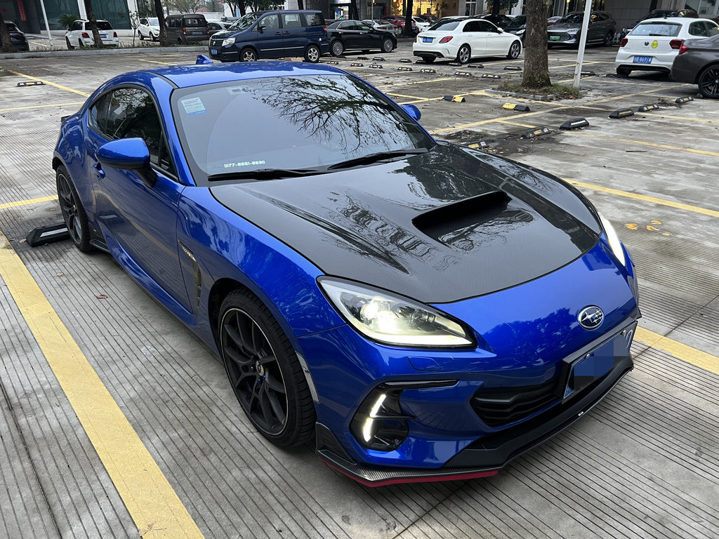 JDMuscle STi Style Tanso Carbon Fiber Hood - Subaru BRZ / Toyota GR86 2022+