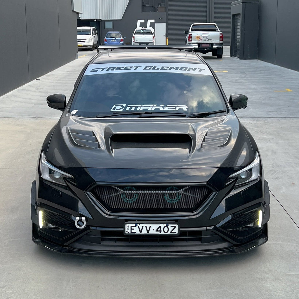 JDMuscle Carbon Fiber V2  Front Bumper Lip - Subaru WRX 2022-2025