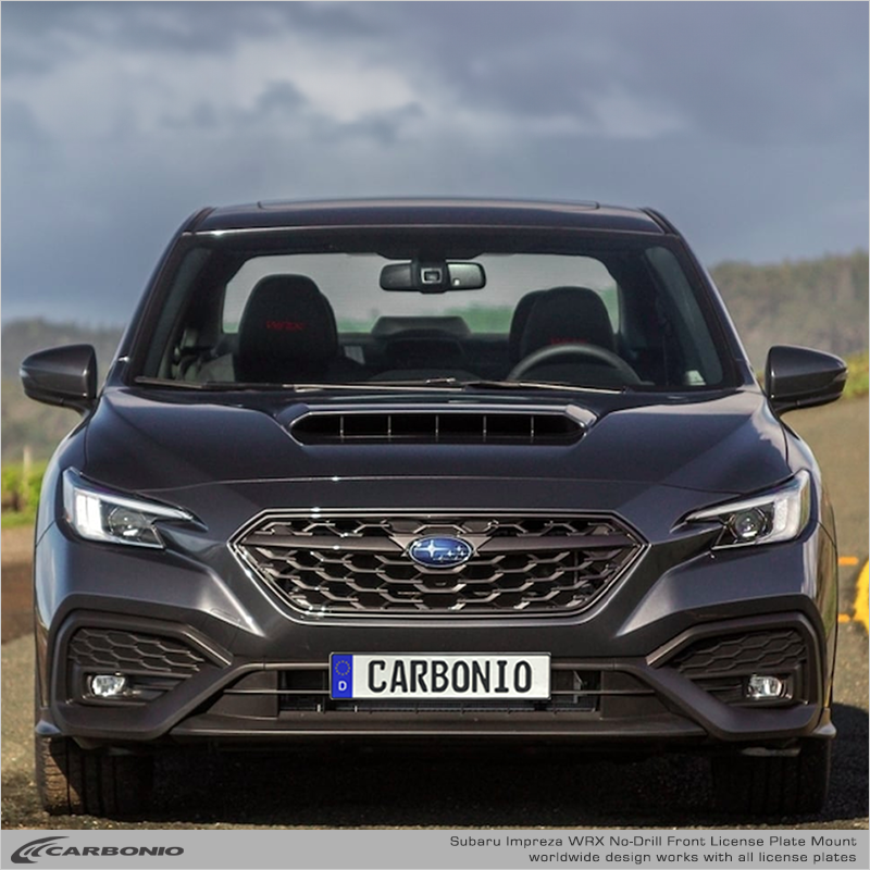 Carbonio No-Drill Front License Plate Mount - Subaru WRX 2022-2027