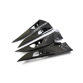 JDMuscle 4 Piece Carbon Fiber Interior Door Handle Surround Trim Replacements - Subaru WRX 2022-2025