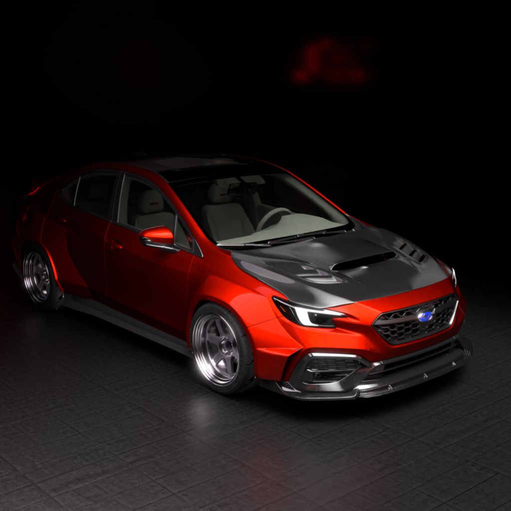 JDMuscle Carbon Fiber Naga Style Front Bumper Lip - Subaru WRX 2022-2025
