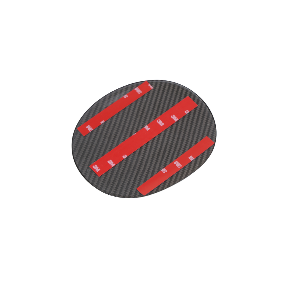 JDMuscle Tanso Dry Carbon Fiber Fuel Door Cover - Subaru WRX 2022-2025