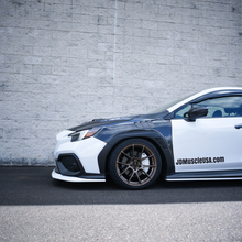 Load image into Gallery viewer, JDMuscle 3-Piece Front Lip V1 [Paint Matched / Gloss Black / RAW ABS] - Subaru WRX 2022-2025