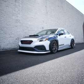 JDMuscle 3-Piece Front Lip V1 [Paint Matched / Gloss Black / RAW ABS] - Subaru WRX 2022-2025