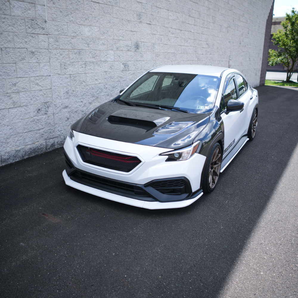JDMuscle 3-Piece Front Lip V1 [Paint Matched / Gloss Black / RAW ABS] - Subaru WRX 2022-2025