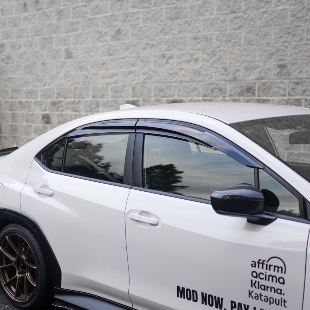 JDMuscle V1 Rain Guards / Window Visors [Acrylic/Carbon Fiber] - Subaru WRX 2022-2025