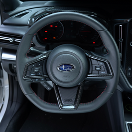 JDMuscle Tanso Carbon Fiber Steering Wheel Trim Covers / Replacements - Subaru WRX 2022-2025