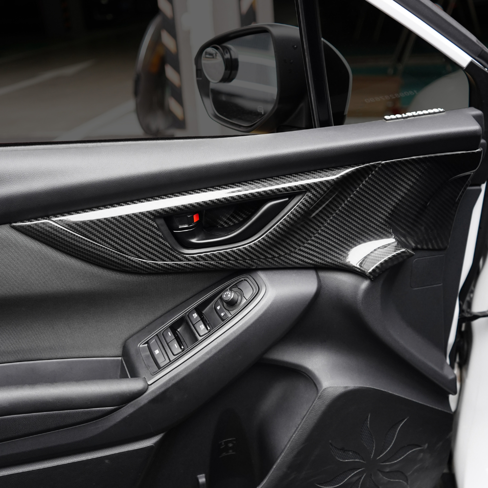 JDMuscle Tanso Dry Carbon Fiber Front Door Larger Panel Covers 2 Piece - Subaru WRX 2022-2025