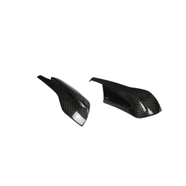 JDMuscle Tanso Dry Carbon Fiber Side Mirror Lower Trim Covers w/ Gloss Finish - Subaru WRX w/o Turn Signal 2022-2025