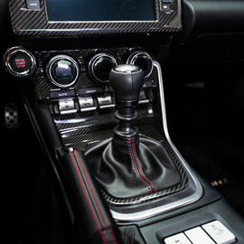 JDMuscle Dry Carbon Fiber Shifter Trim Cover w/ Gloss Finish - Subaru BRZ / Toyota GR86 (M/T) 2022+