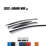 JDMuscle Paint Matched V1 Rain Guards / Window Visors - Subaru WRX 2022-2025