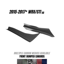 Load image into Gallery viewer, JDMuscle Tanso Carbon Fiber Canards V1 (For Stock Bumper) - Subaru WRX / STi 2015-2017