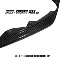Load image into Gallery viewer, JDMuscle OE+ Style Tanso Carbon Fiber Front Lip - Subaru WRX 2022-2025