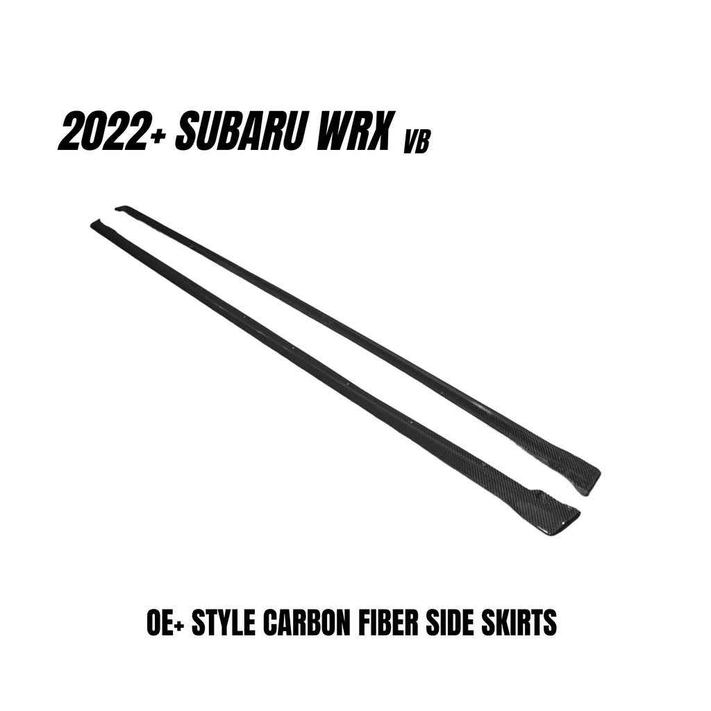 JDMuscle OE+ Style Tanso Carbon Fiber Side Skirts - Subaru WRX 2022-2025