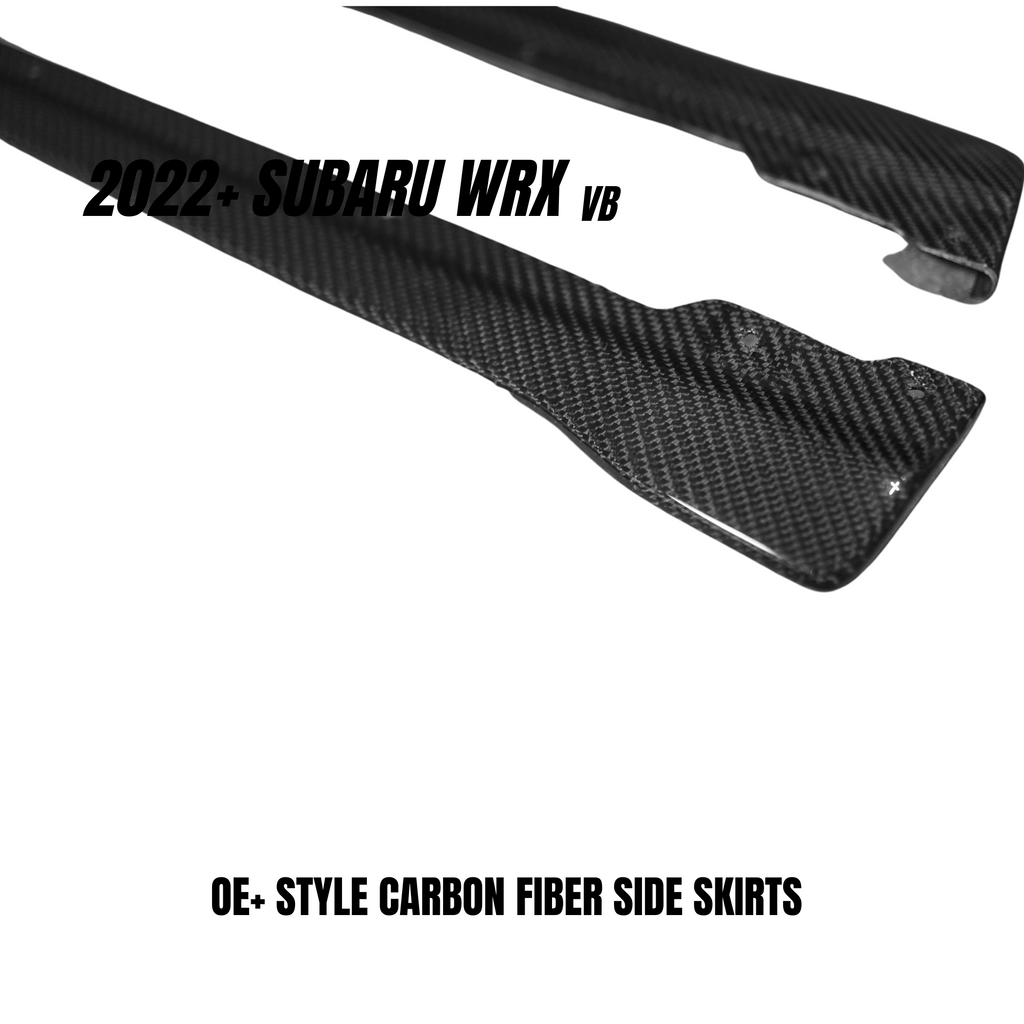 JDMuscle OE+ Style Tanso Carbon Fiber Side Skirts - Subaru WRX 2022-2025