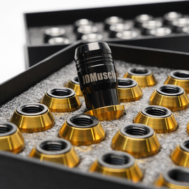 JDMuscle M12x1.25 Titanium Lug Nuts 12x1.25 - Universal Fitment, Incl. 22+ WRX, 15-21 WRX/STI