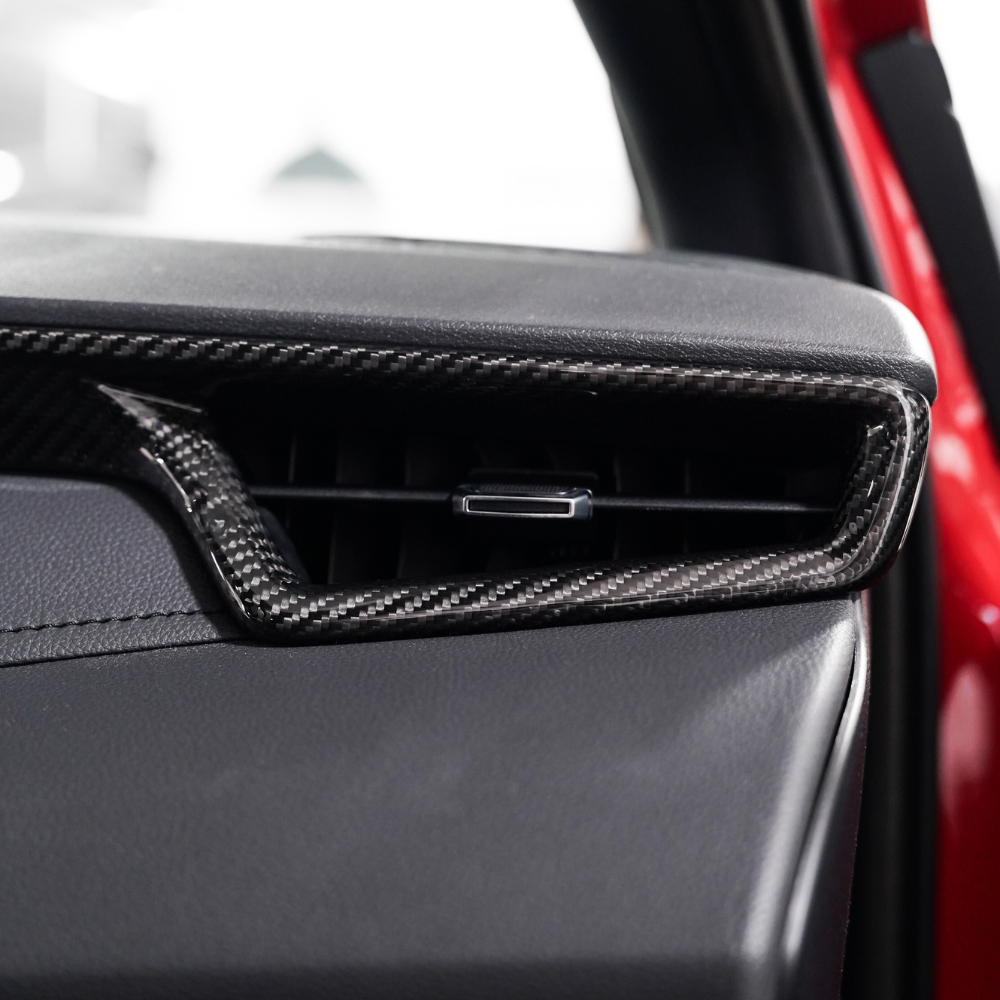 JDMuscle Carbon Fiber AC Vent Covers 2 Piece - Toyota GR Corolla 2023-2024