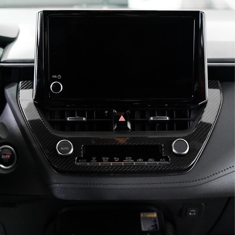 JDMuscle Carbon Fiber Center AC Knob Panel Cover - Toyota GR Corolla 2023-2024
