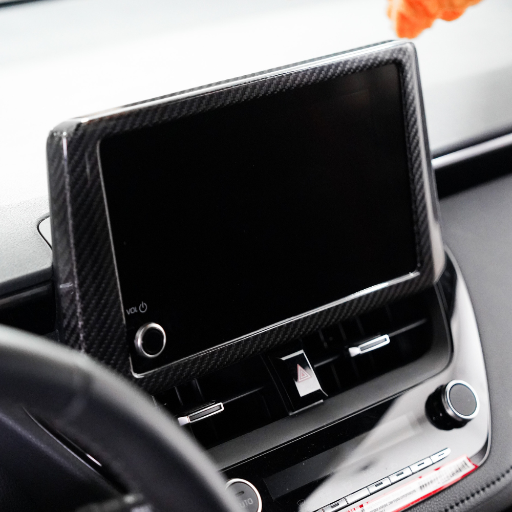 JDMuscle Carbon Fiber Screen Bezel Cover - Toyota GR Corolla 2023-2024
