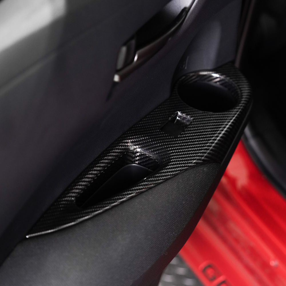 JDMuscle Carbon Fiber Window Switches (Front & Rear Set; 4 Pieces) - Toyota GR Corolla 2023-2024