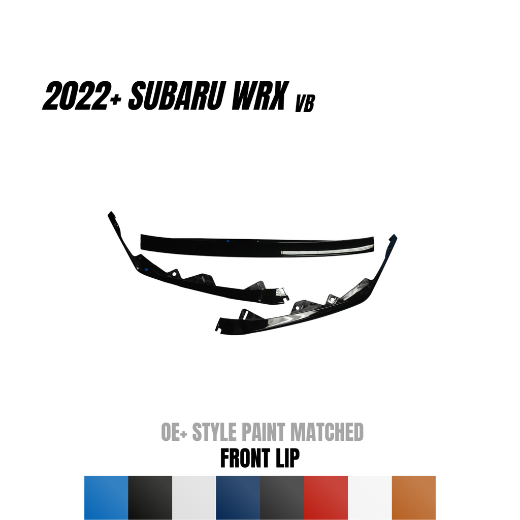 JDMuscle OE+ Style Paint Matched 3-Piece Front Lip - Subaru WRX 2022-2025