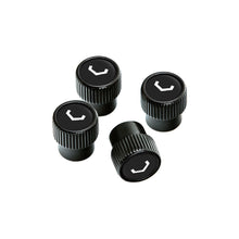 Load image into Gallery viewer, Vossen Classic V Valve Stem Cap Set (Black/Black) - Universal