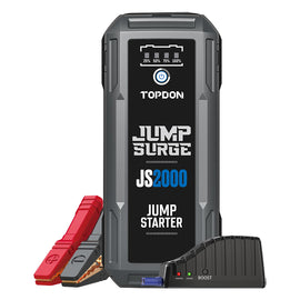 TOPDON 2000 Peak Amp Battery Jumpstarter, Power Bank, & Flashlight