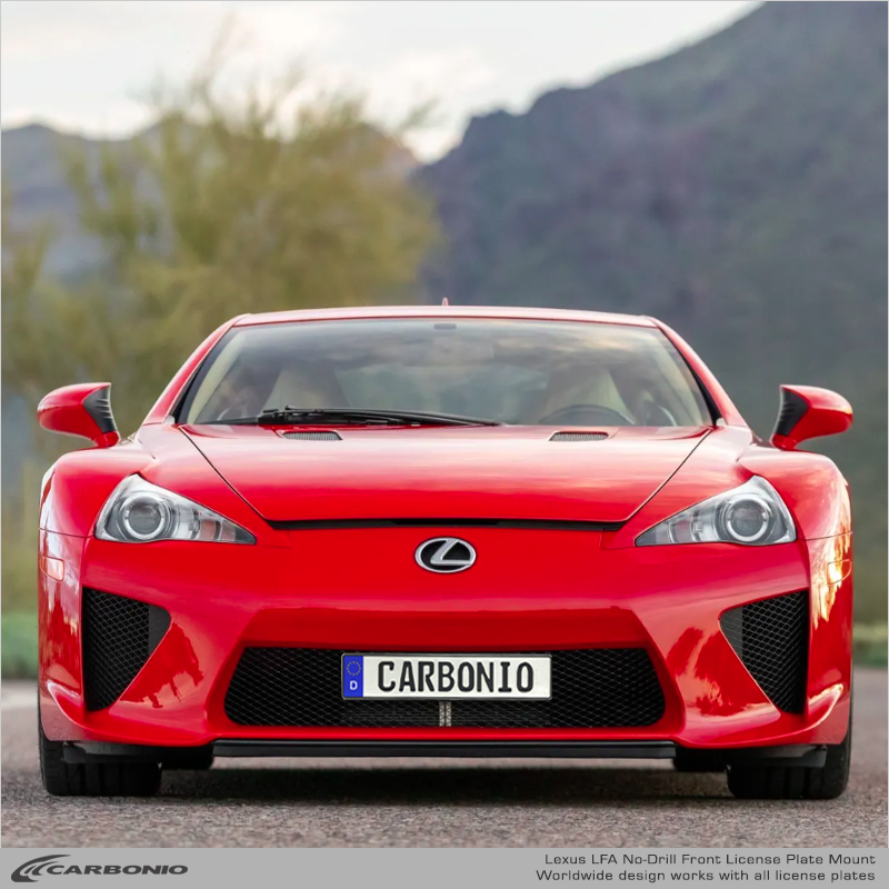 Carbonio No-Drill Front License Plate Mount - Lexus LFA 2010-2012