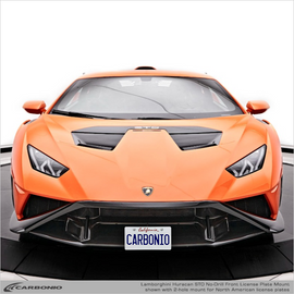 Carbonio No-Drill Front License Plate Mount - Lamborghini Huracan STO 2022-2024