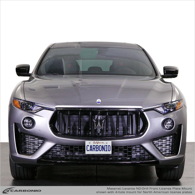 Carbonio No-Drill Front License Plate Mount - Maserati Levante 2019-2024