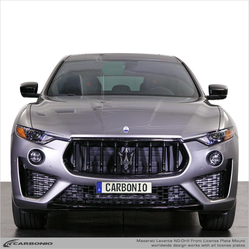 Carbonio No-Drill Front License Plate Mount - Maserati Levante 2019-2024