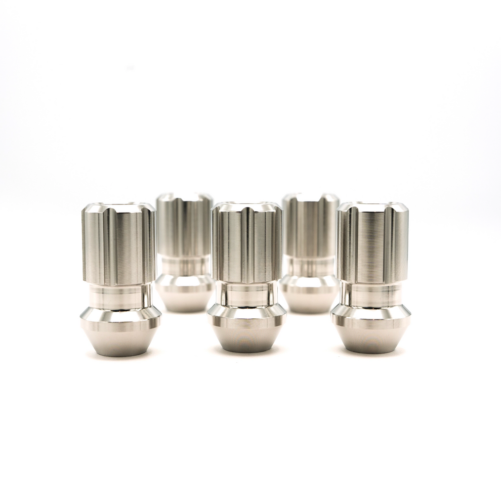 Billetworkz Premium Brushed or Torched Titanium Lug Nuts – 20 or 24‑Piece Set