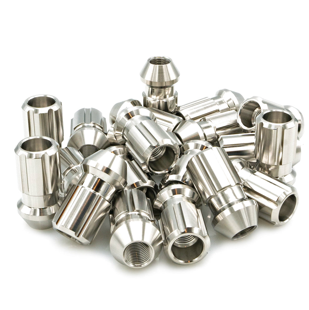 Billetworkz Premium Brushed or Torched Titanium Lug Nuts – 20 or 24‑Piece Set