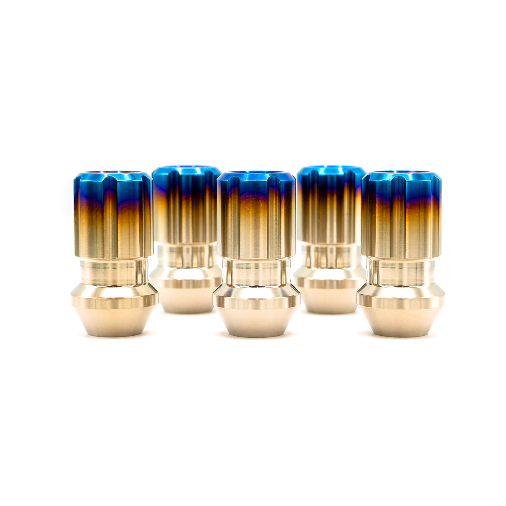 Billetworkz Premium Brushed or Torched Titanium Lug Nuts – 20 or 24‑Piece Set