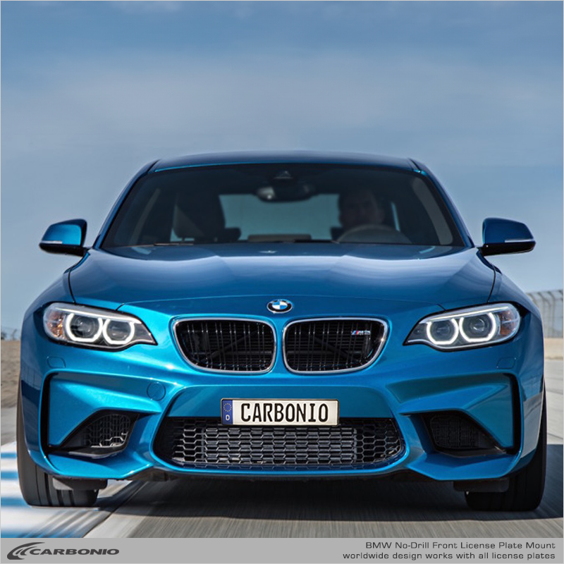 Carbonio No-Drill Front License Plate Mount - BMW M2 (F87) 2015-2021