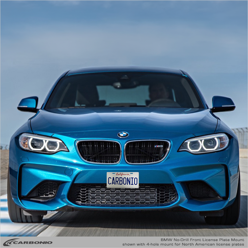 Carbonio No-Drill Front License Plate Mount - BMW M2 (F87) 2015-2021