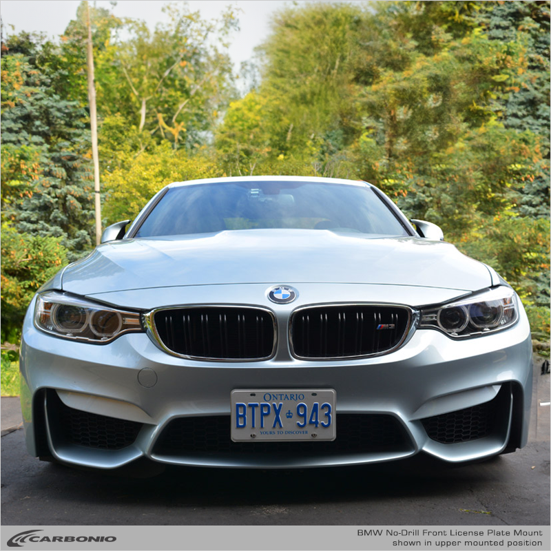 Carbonio No-Drill Front License Plate Mount - BMW M3 (E46/E9x/F8x) 2000-2019