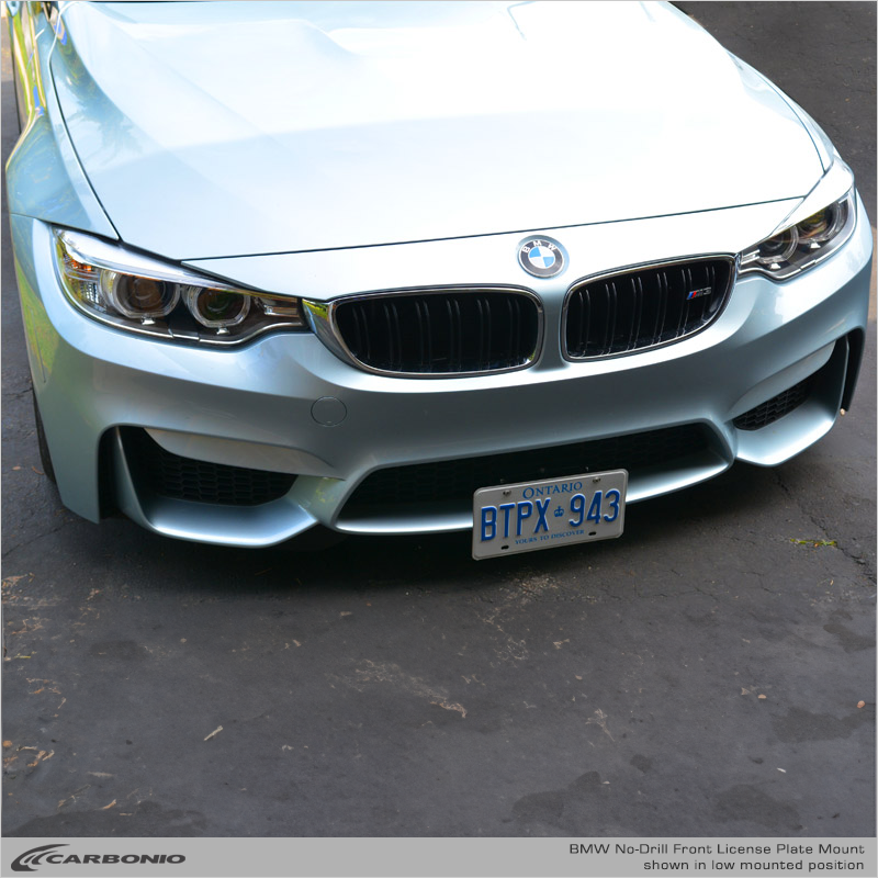 Carbonio No-Drill Front License Plate Mount - BMW M3 (E46/E9x/F8x) 2000-2019