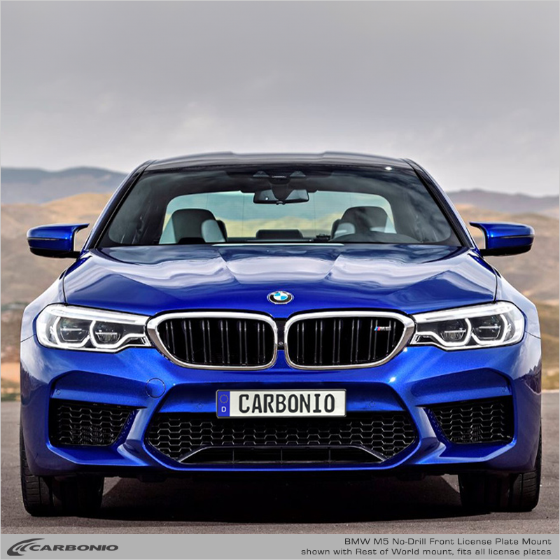 Carbonio No-Drill Front License Plate Mount - BMW M5 (E39/E60/F10/F90) 1998-2024