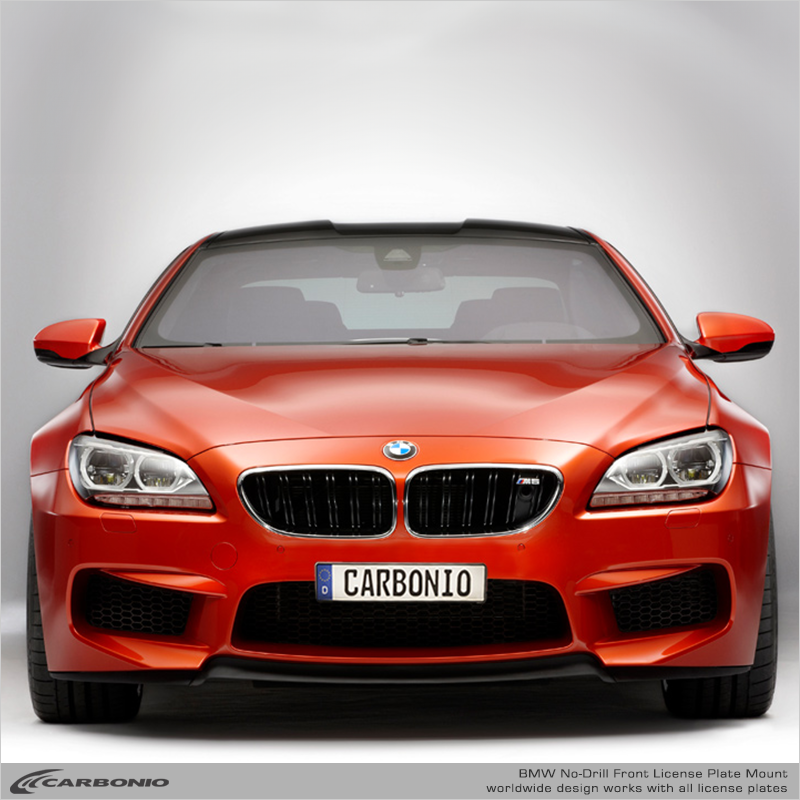 Carbonio No-Drill Front License Plate Mount - BMW M6 (E63/E64/F06/F12/F13) 2005-2021