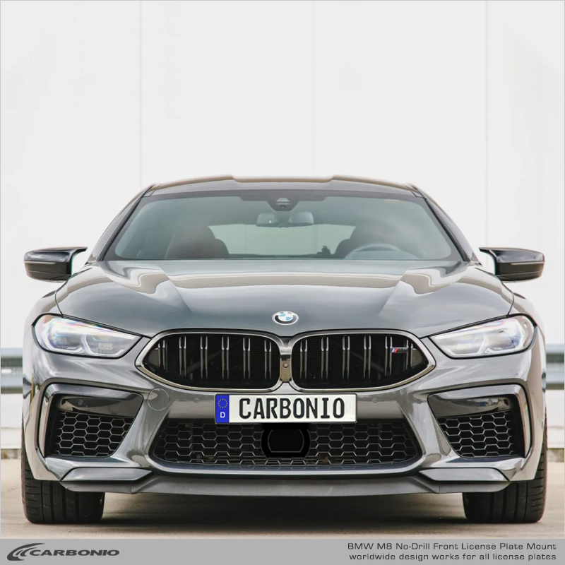 Carbonio No-Drill Front License Plate Mount - BMW M8 (F9x) 2019-2026