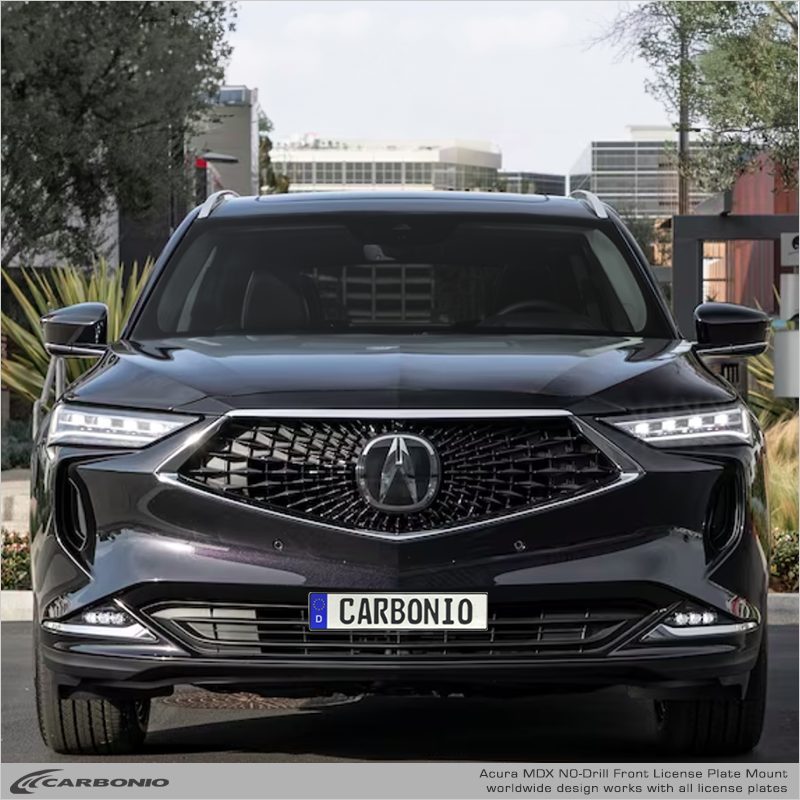 Carbonio No-Drill Front License Plate Mount - Acura MDX 2022-2024
