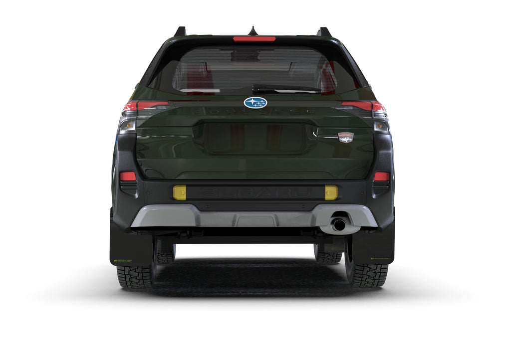 Rally Armor Black UR Mud Flap w/Green Logo - Subaru Forester Wilderness 2026
