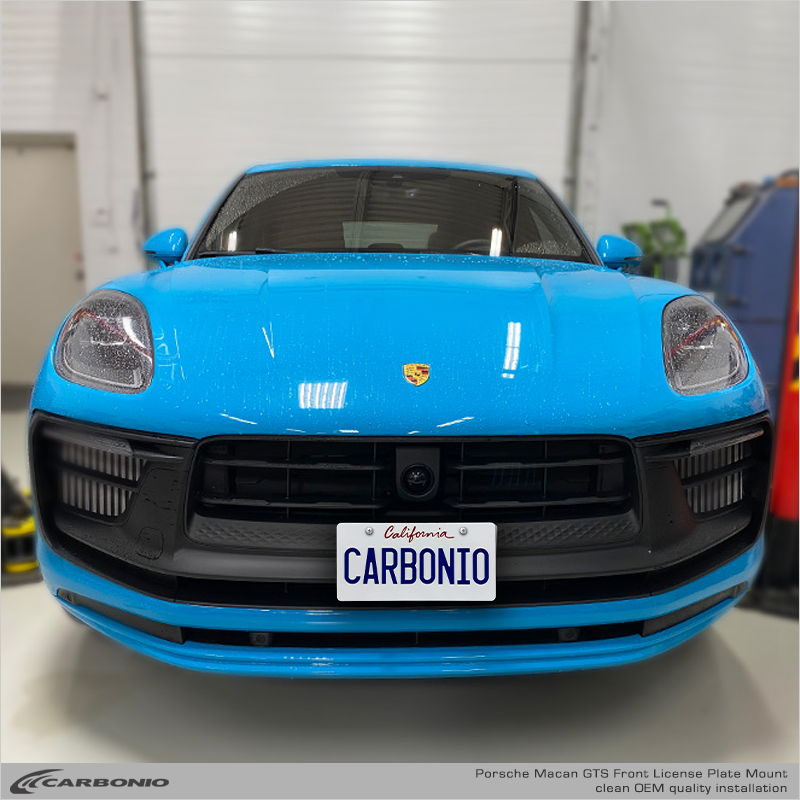 Carbonio No-Drill Front License Plate Mount - Porsche Macan 95B.3 2022-2026